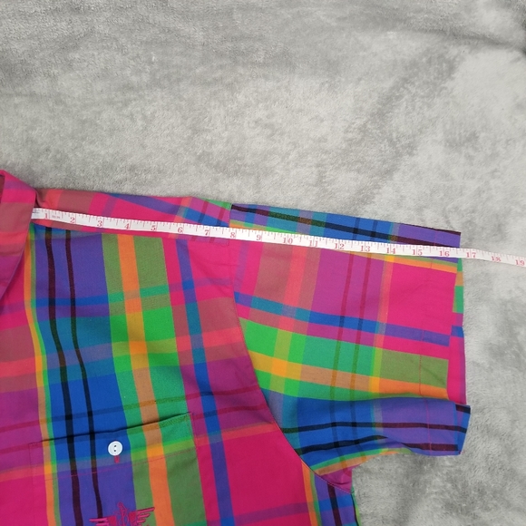 Dockers Rainbow 90's Inspired Retro Embroidered Striped 1X Collared Box … - Picture 7 of 10